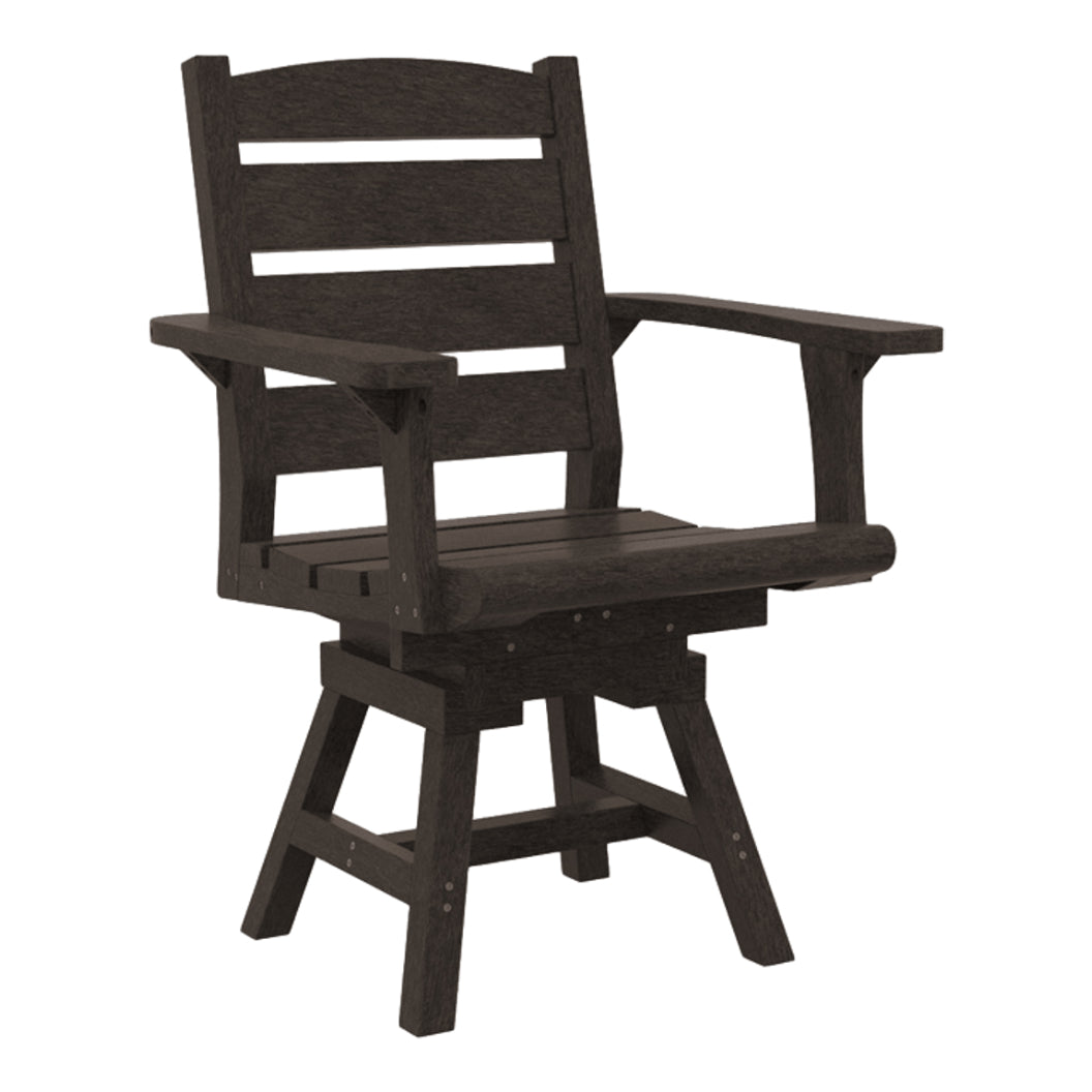 Chaise de salle à manger extérieure pivotante en plastique recyclé - Napa C322