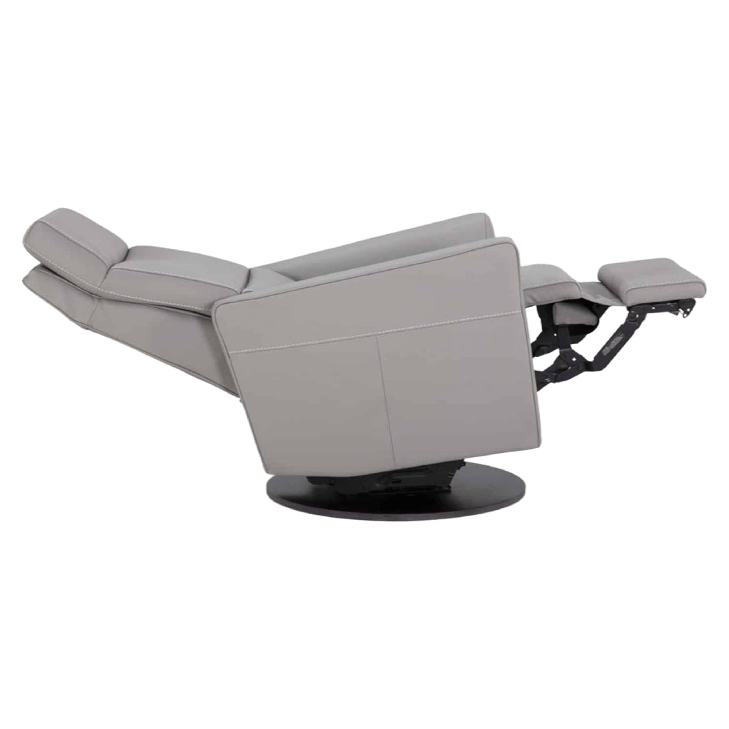 Fauteuil berçant, pivotant et motorisé en cuir avec soutien lombaire et dossier chauffant - Echo