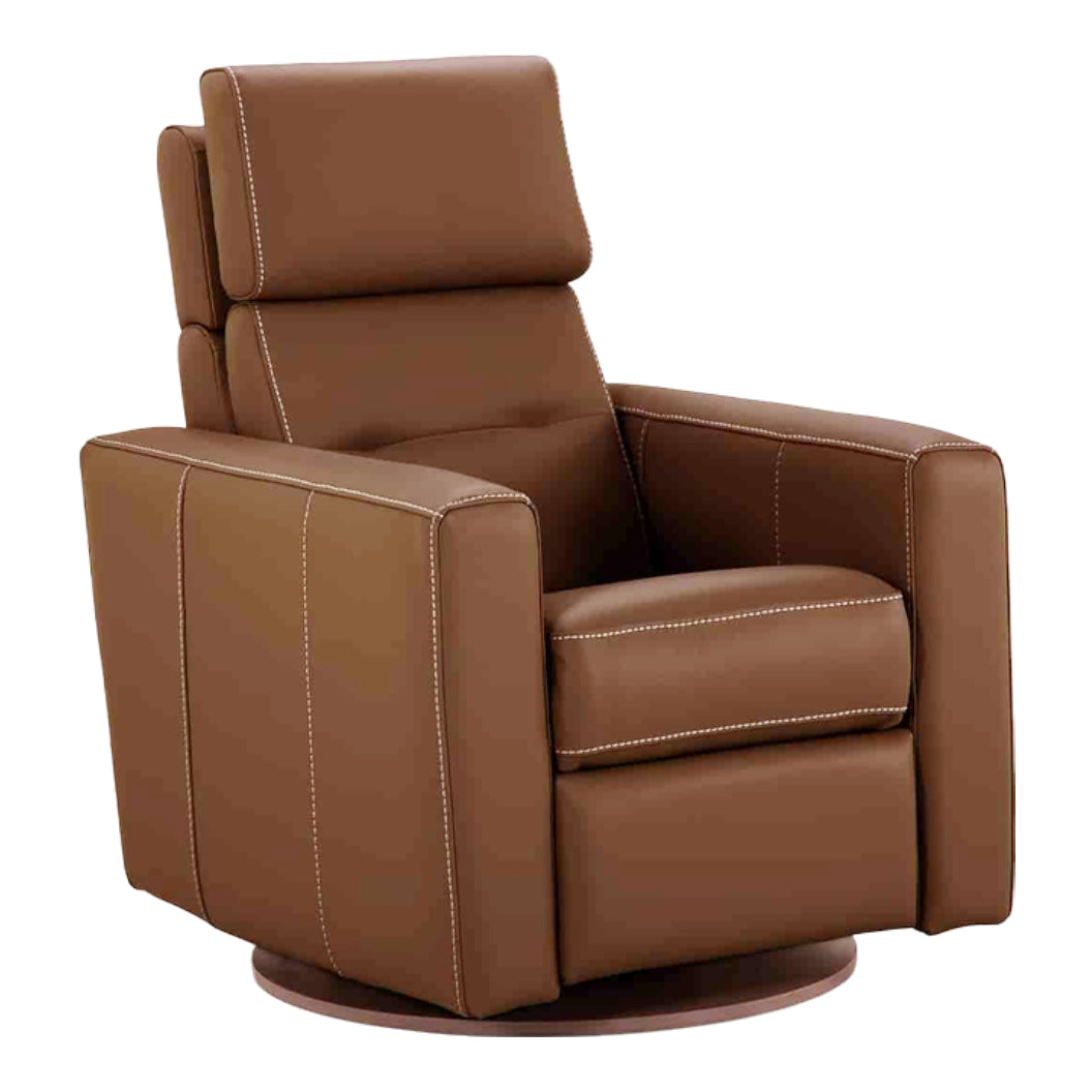 Fauteuil berçant, pivotant et motorisé en cuir - Manhattan