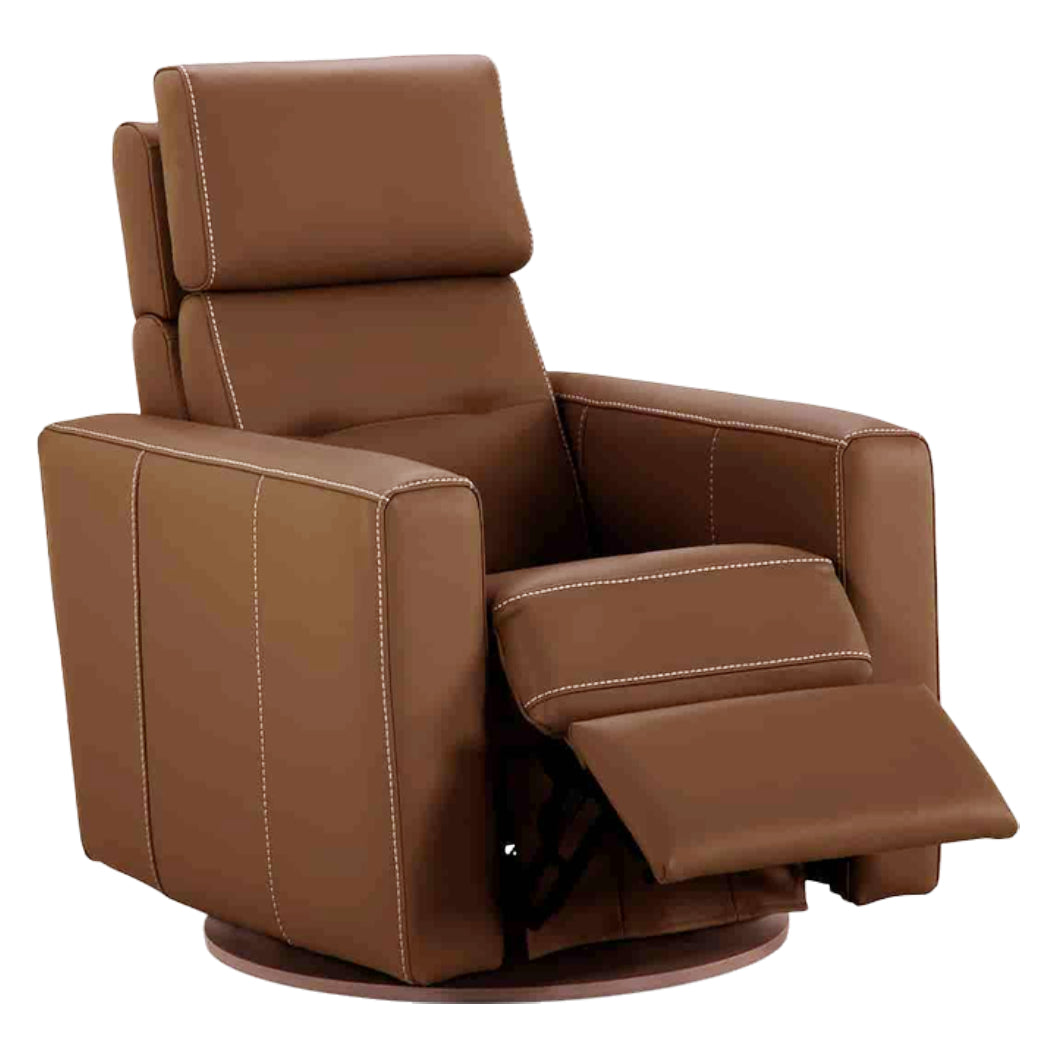 Fauteuil berçant, pivotant et motorisé en cuir - Manhattan