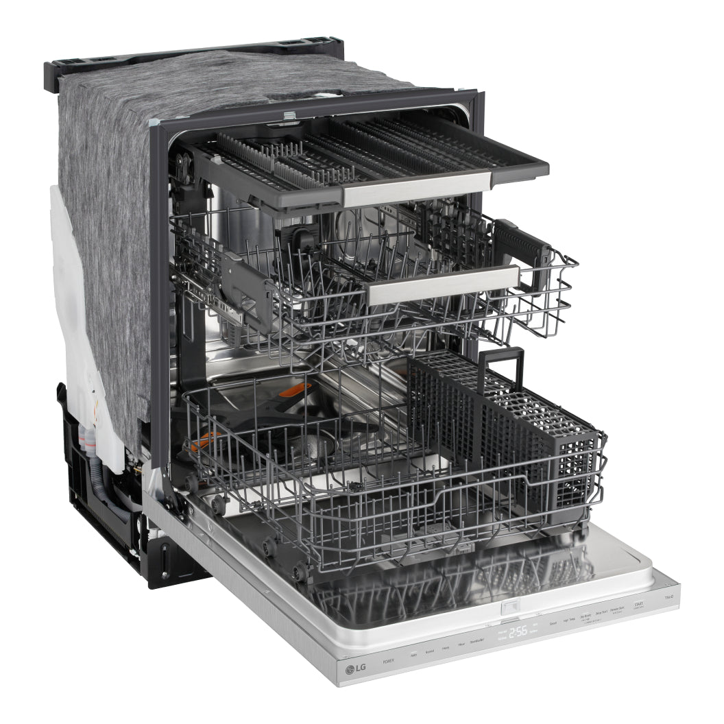 Lave-vaisselle encastrable 24 po, 46 dBA 3 paniers avec QuadWash™ Pro et nettoyage à la vapeur