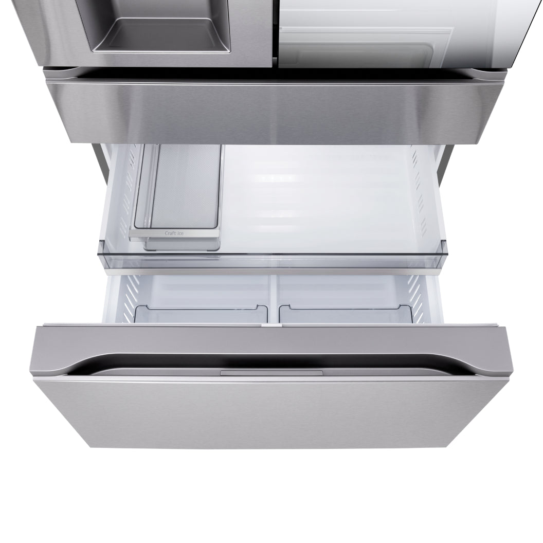 Réfrigérateur porte française 36 po, 29 pi³ 4 portes Inox avec InstaView, MyColor et Mini Craft Ice
