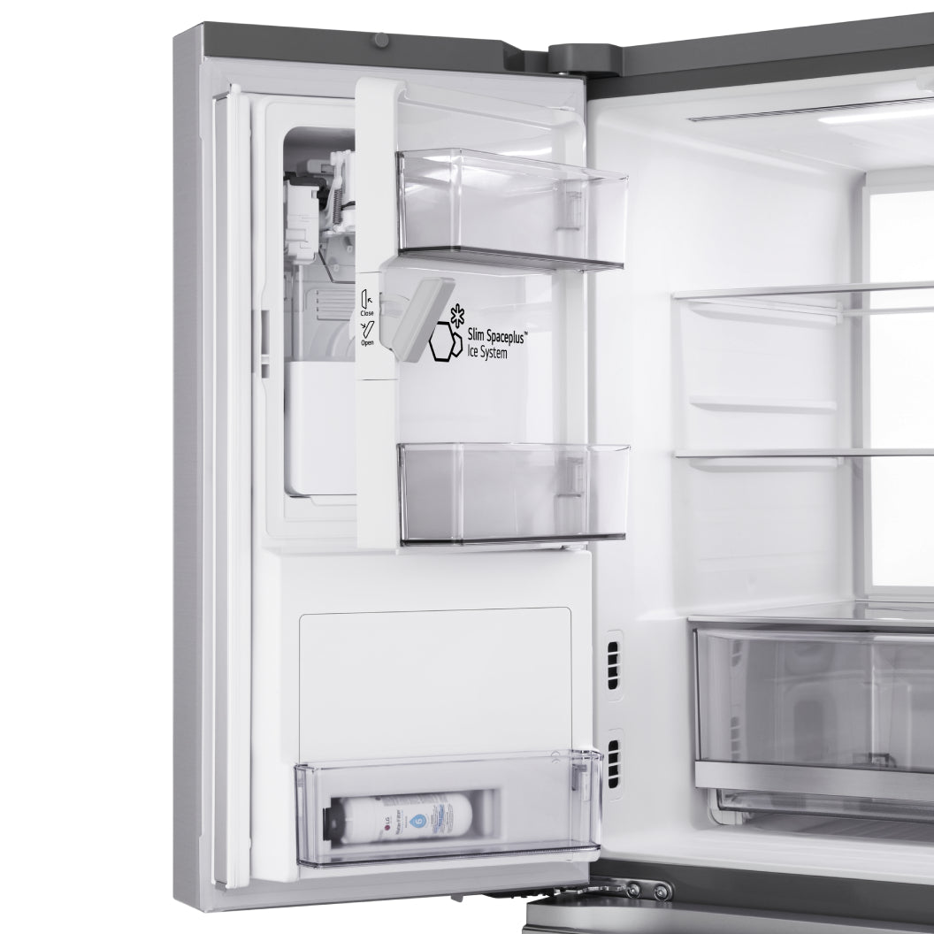 Réfrigérateur porte française 36 po, 29 pi³ 4 portes Inox avec InstaView, MyColor et Mini Craft Ice