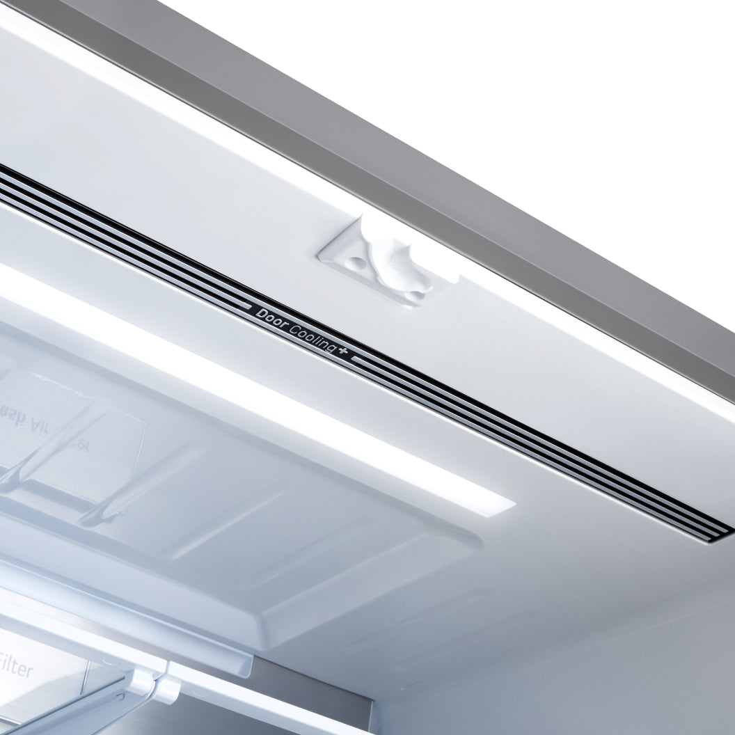 Réfrigérateur porte française à profondeur comptoir 36 po, 25 pi³ 3 portes Inox avec distributeur d'eau et Wi-Fi