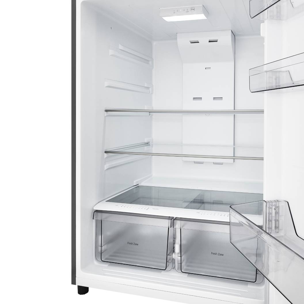 Réfrigérateur à congélateur supérieur 30 po, 18 pi³ Inox - Prêt pour le garage
