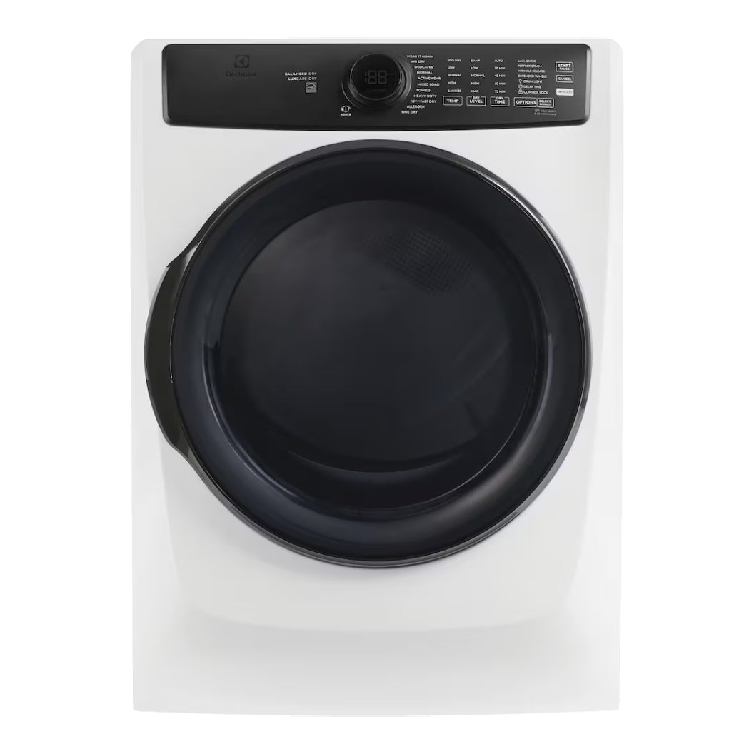 Sécheuse au gaz 27 po, 8,0 pi³ Blanc mat avec LuxCare® Dry et rafraîchissement instantané