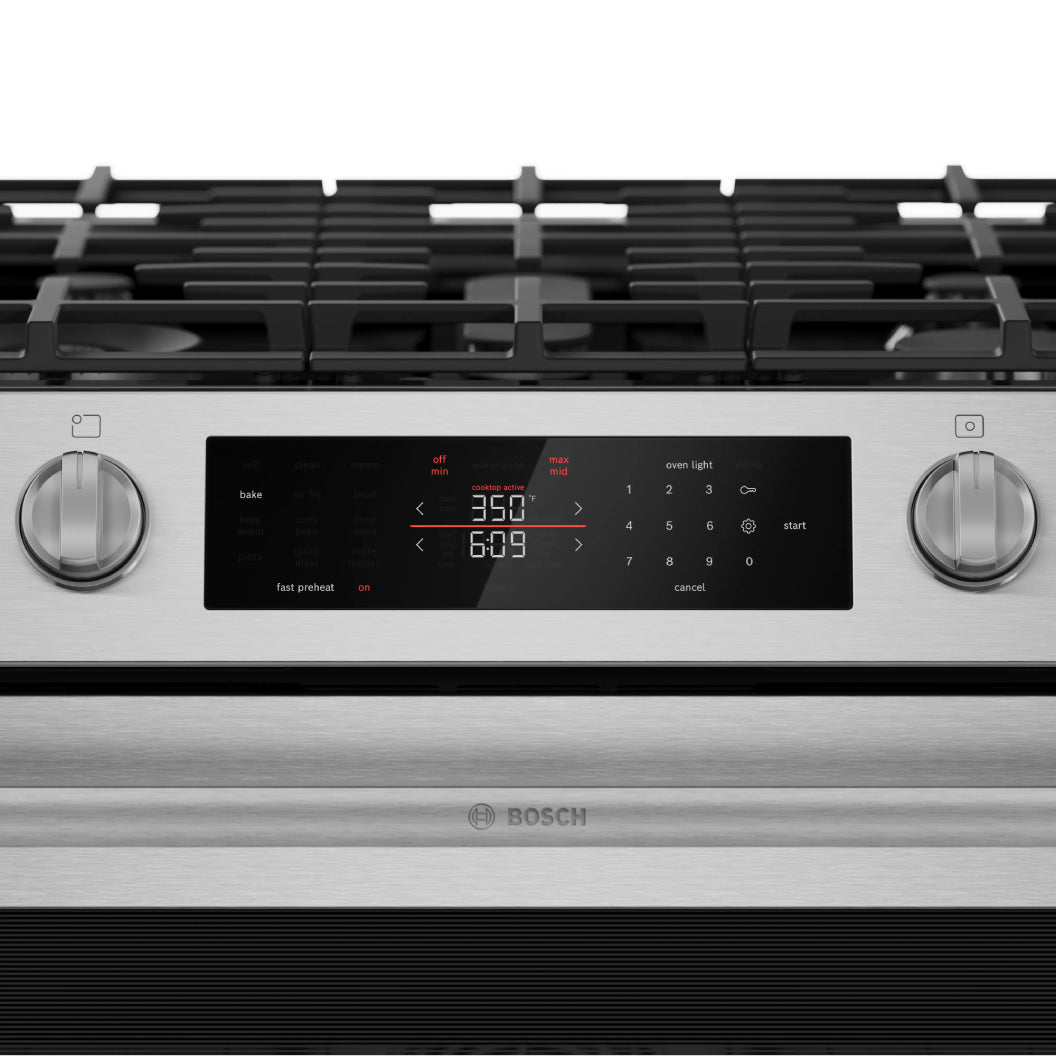 Cuisinière au gaz encastrable 30 po, 5,8 pi³ Inox avec Air Fry et Autonettoyage - Série 300