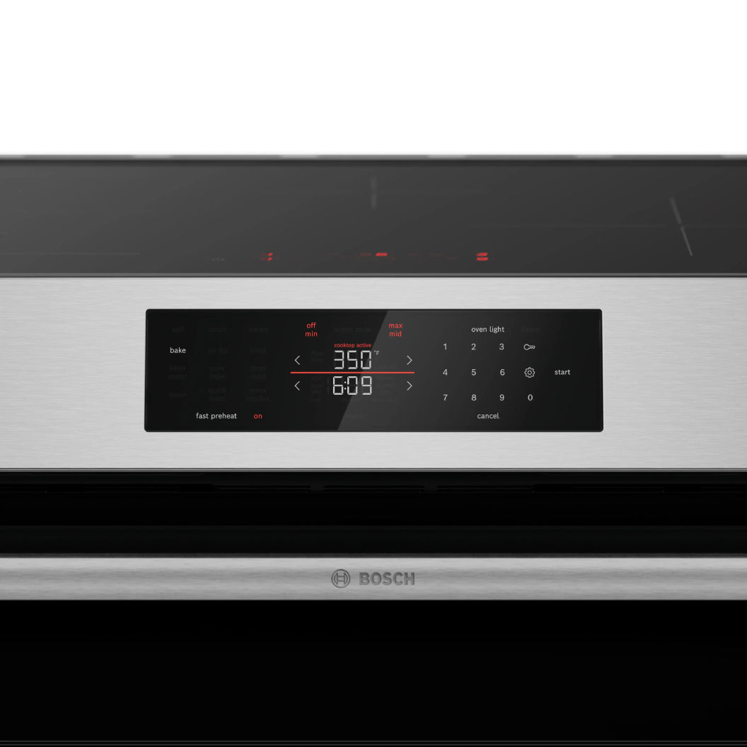 Cuisinière à induction encastrable 30 po, 5,8 pi³ Inox avec Air Fry et Autonettoyage - Série 300