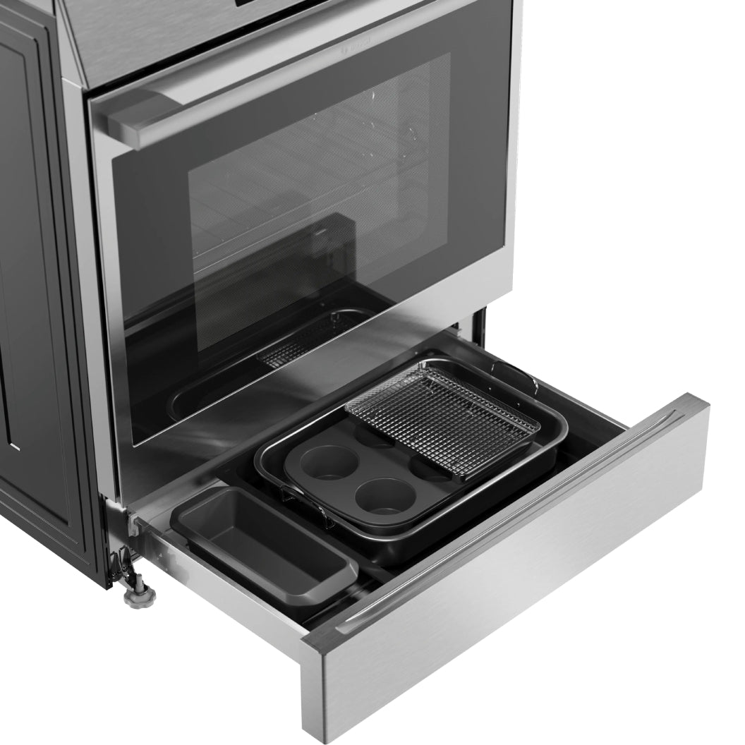Cuisinière à induction encastrable 30 po, 5,8 pi³ Inox avec Anneau puissant "Boost" - Série 500