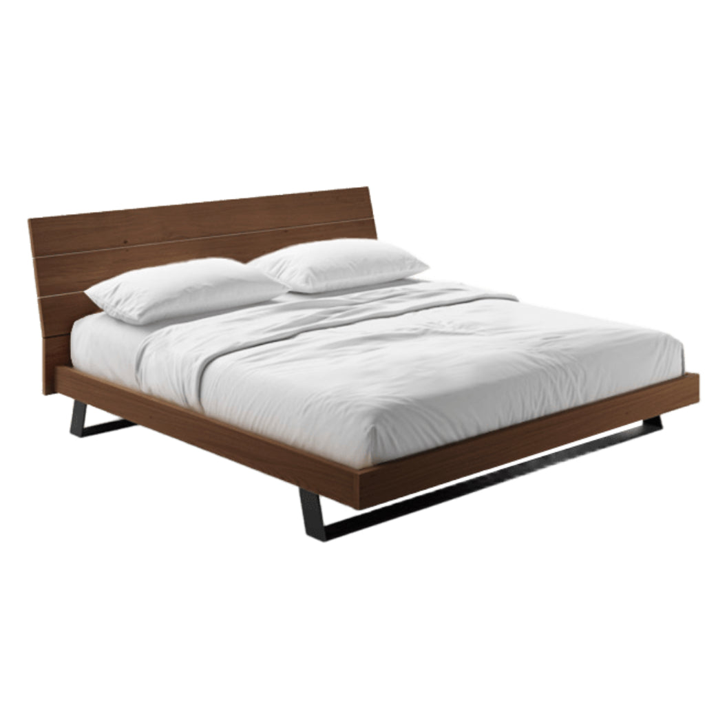 Lit complet en bois de noyer fumé pour lit Double / Grand lit / Très grand lit - Bella