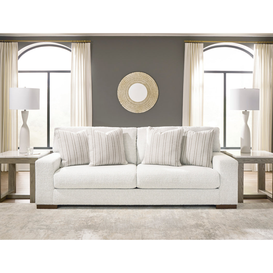 Sofa condo en tissu Next-Gen Nuvella blanc avec coussins - Bethley