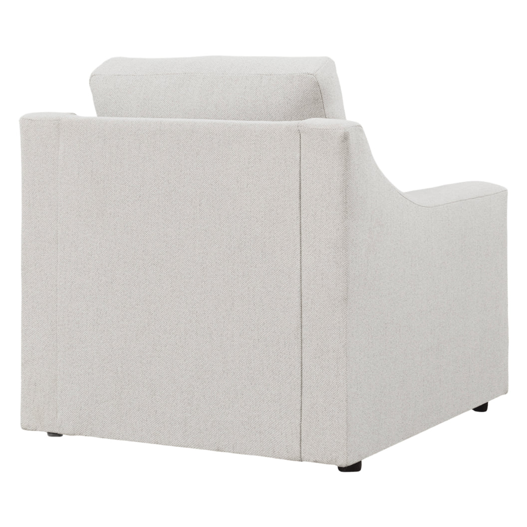 Fauteuil en tissu texturé blanc - Maitelynn