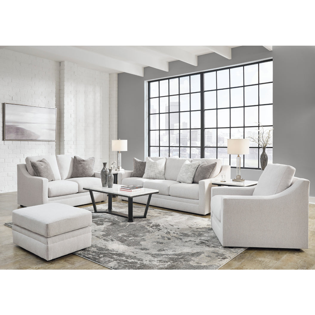 Fauteuil en tissu texturé blanc - Maitelynn