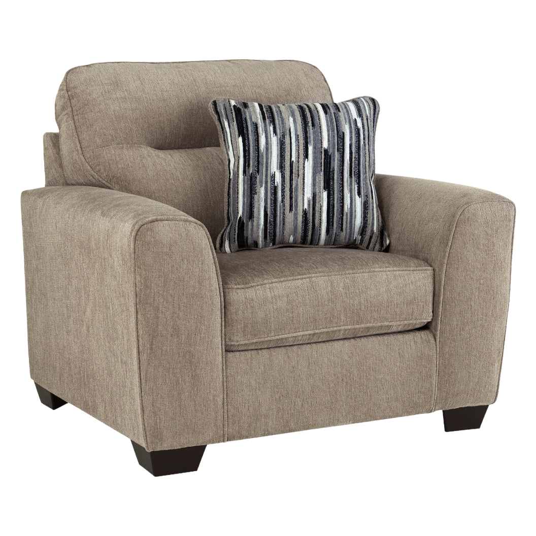Fauteuil surdimensionné en tissu avec coussin - Olten