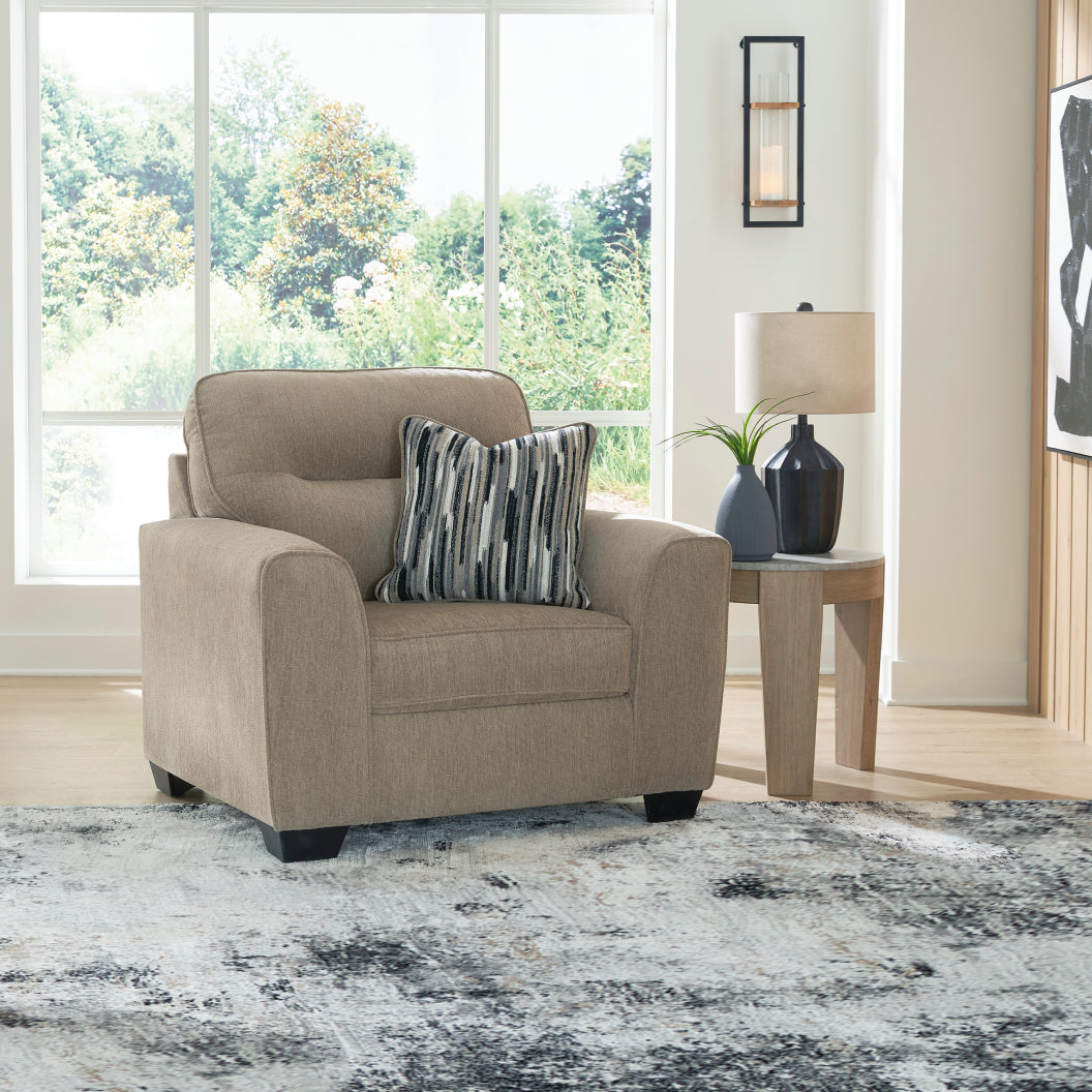 Fauteuil surdimensionné en tissu avec coussin - Olten