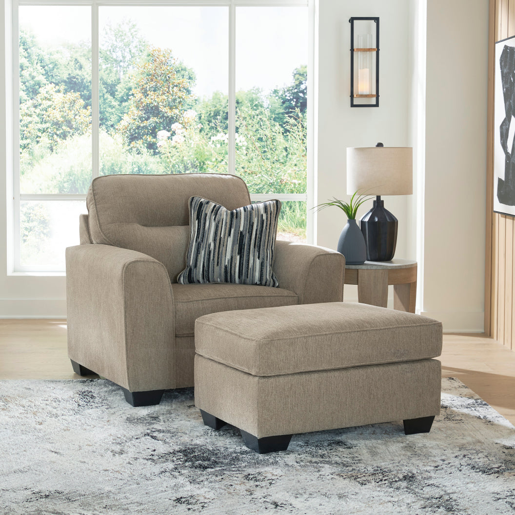 Fauteuil surdimensionné en tissu avec coussin - Olten