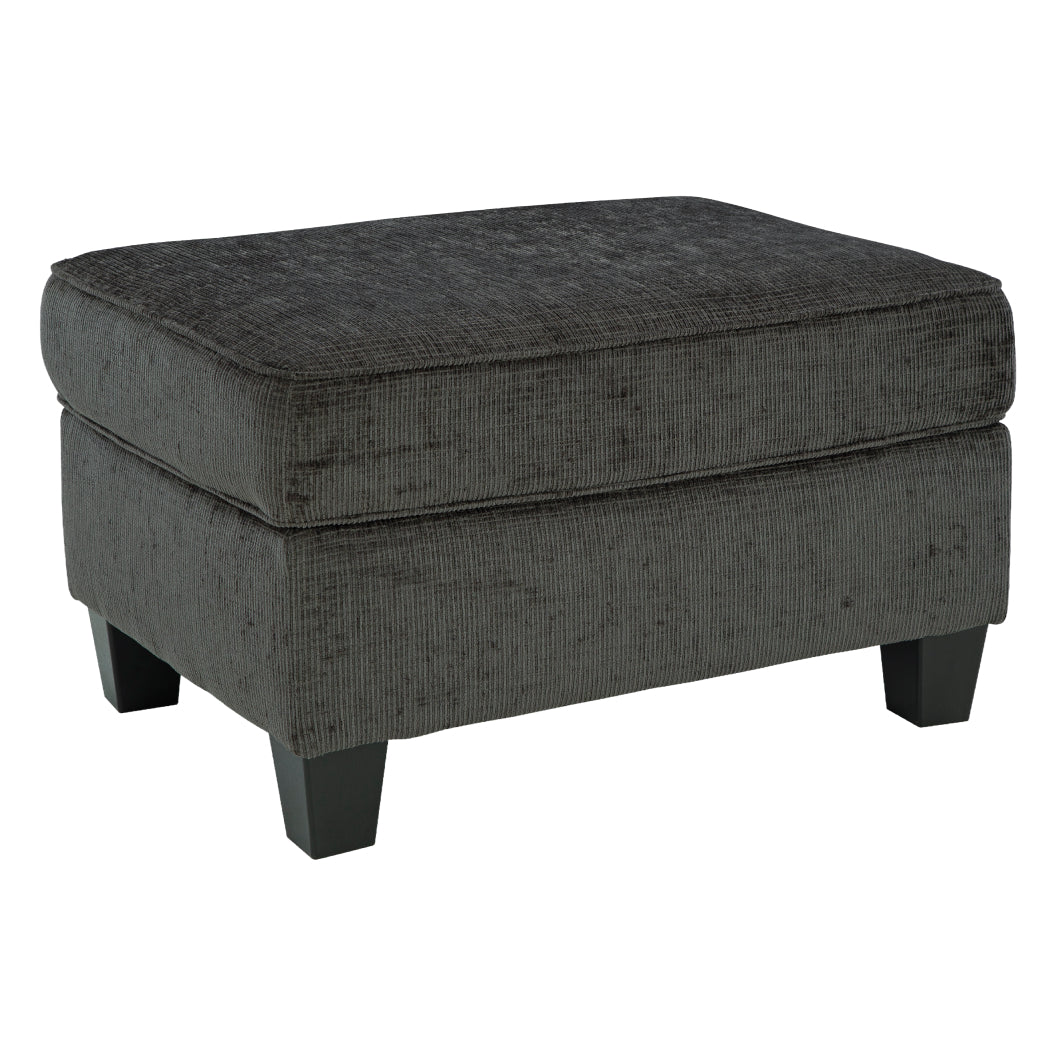 Ottoman en tissu noir - Erinslane