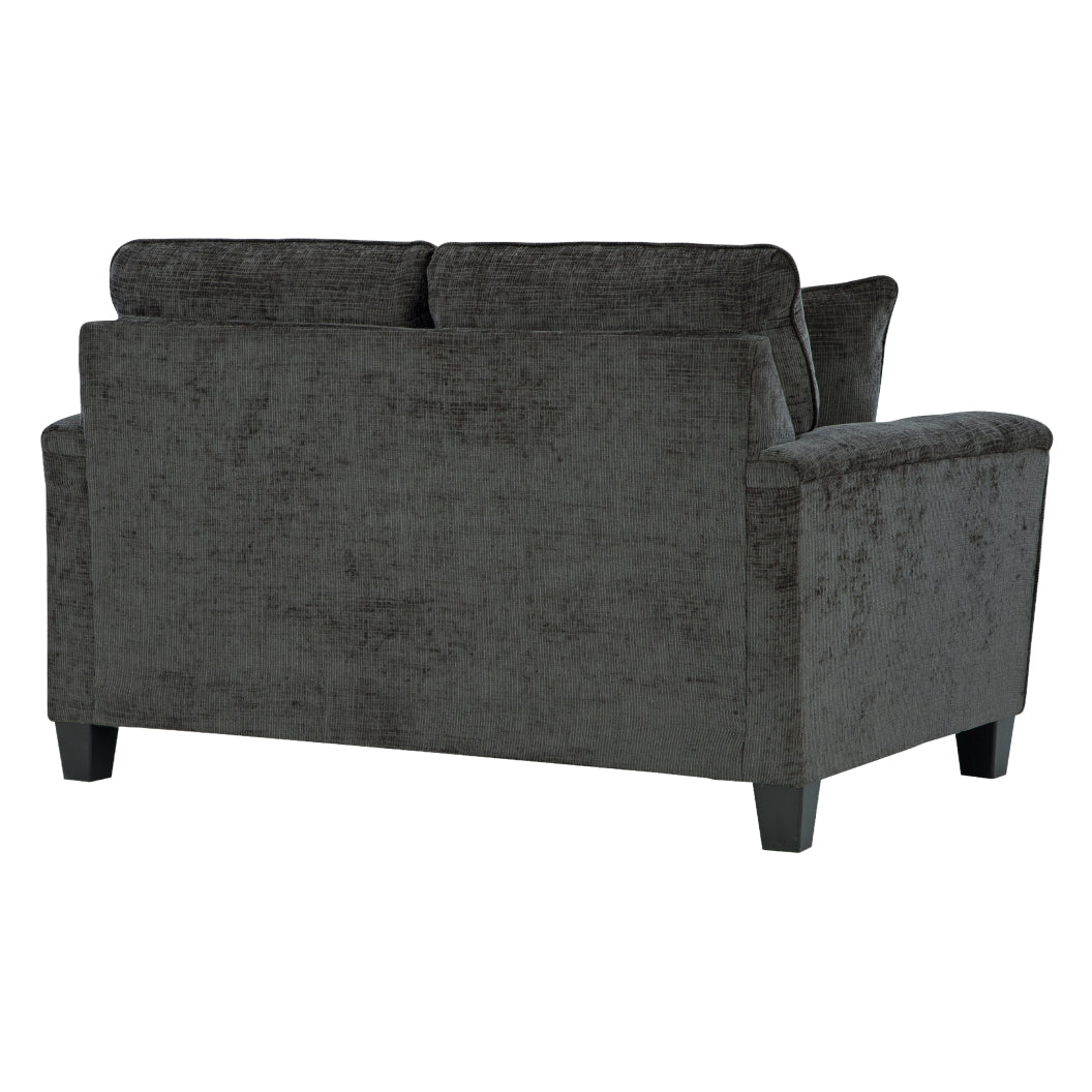 Causeuse en tissu noir avec coussins - Erinslane
