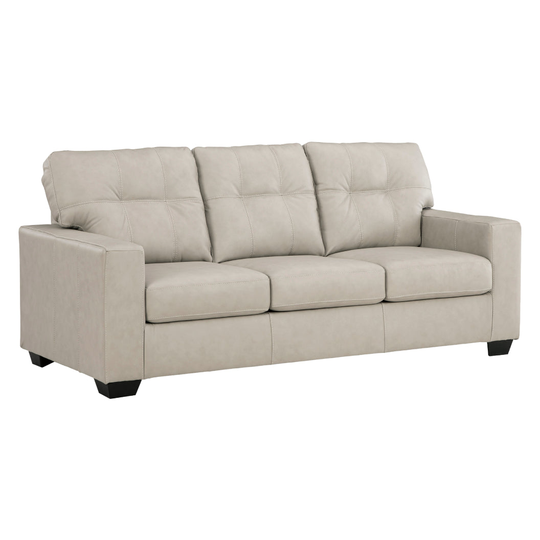 Sofa stationnaire en cuir beige pâle - Santorine