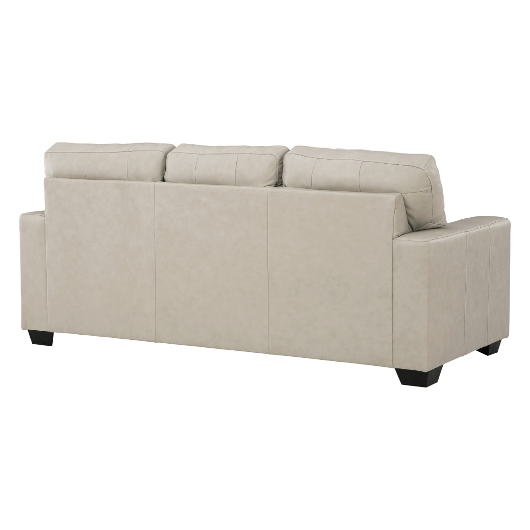 Sofa stationnaire en cuir beige pâle - Santorine