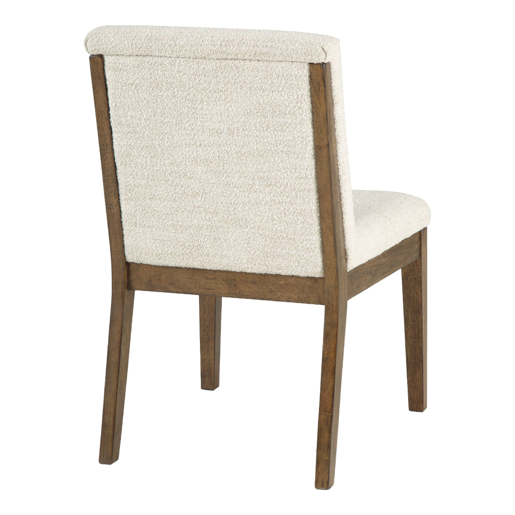 Ensemble de 2 chaises de salle à manger rembourrées en tissu beige - Baskinger
