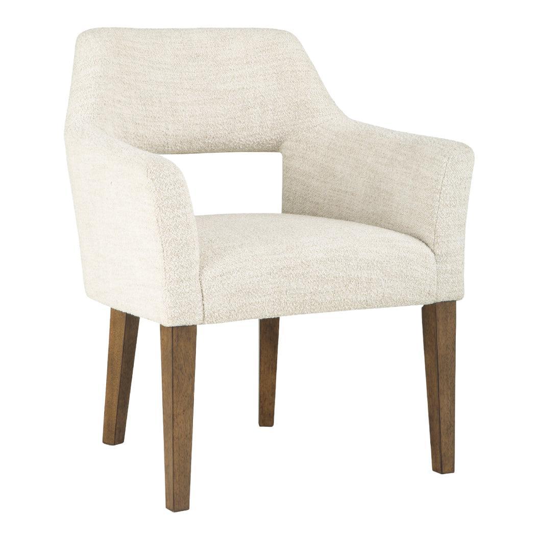 Ensemble de 2 chaises de salle à manger rembourrées en tissu beige - Baskinger