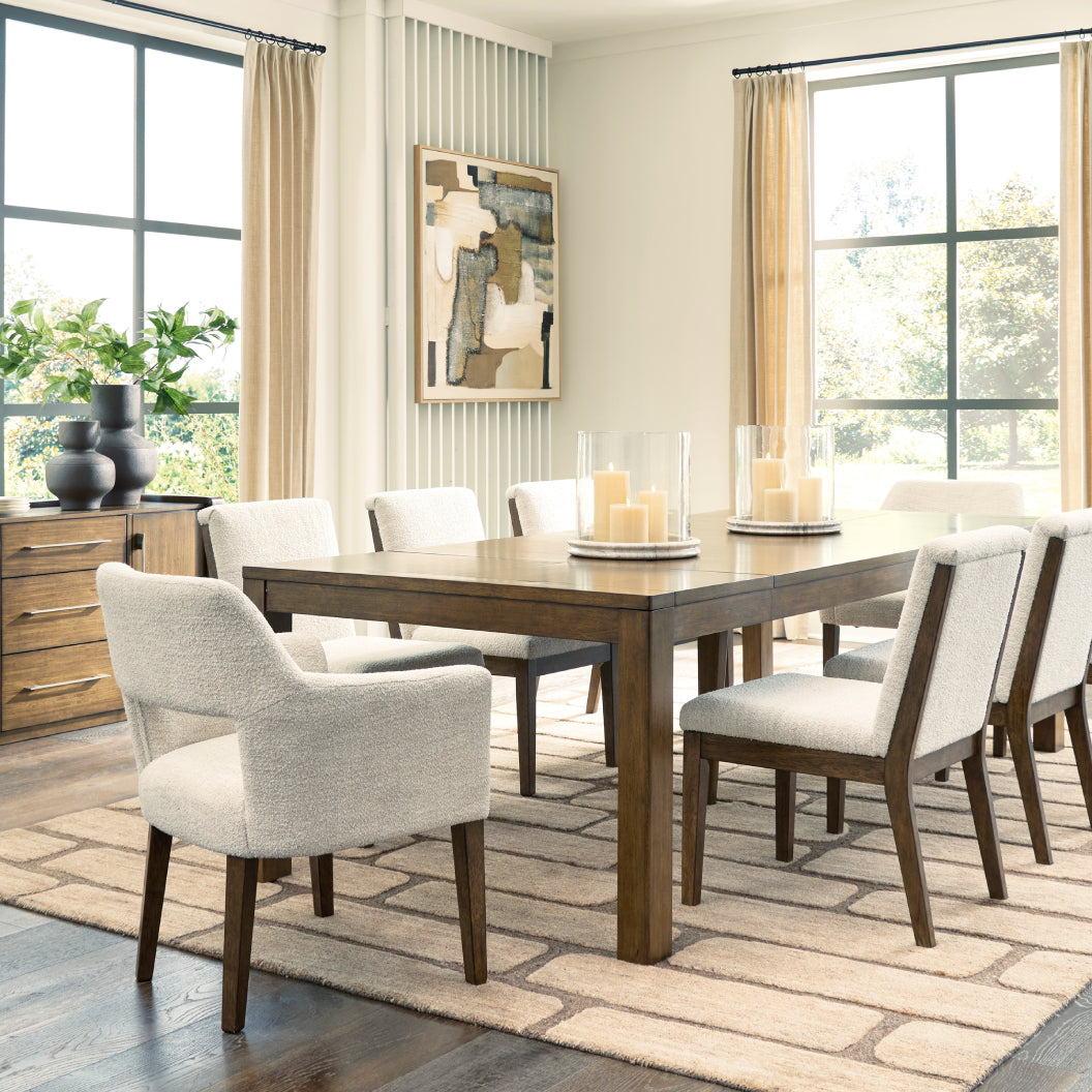 Ensemble de 2 chaises de salle à manger rembourrées en tissu beige - Baskinger