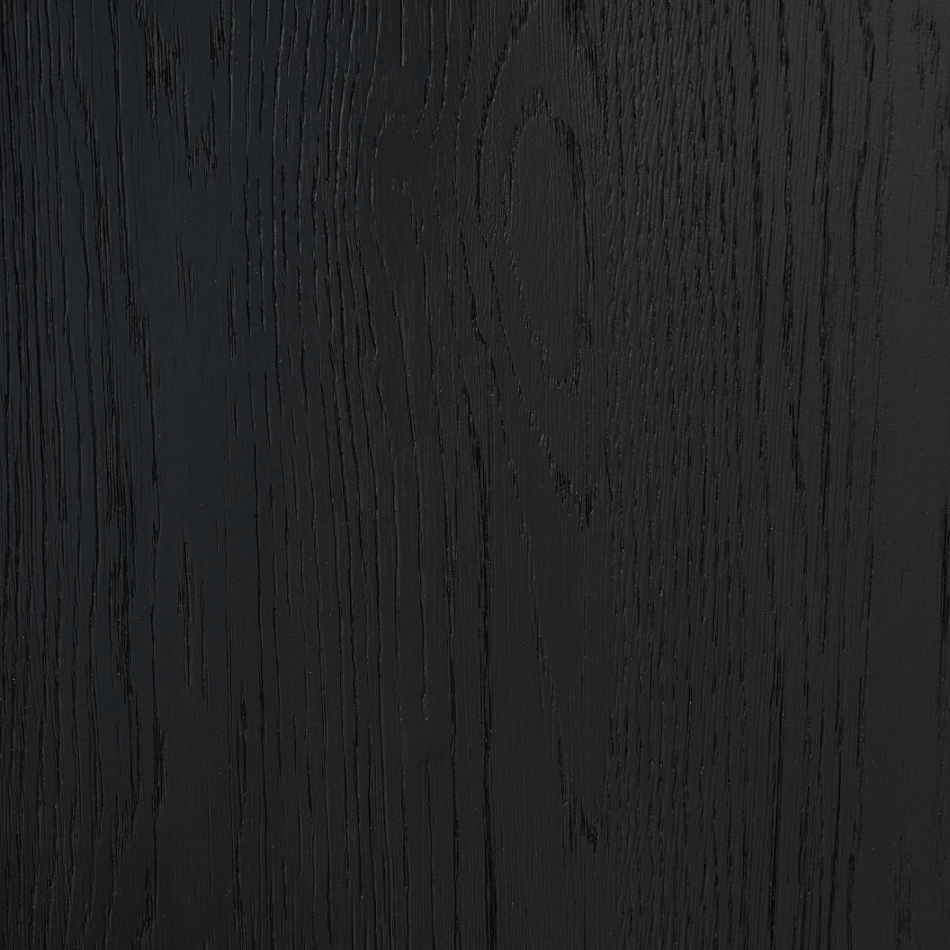Ensemble de 2 chaises de salle à manger en bois noir avec assise rembourrée en tissu gris - Rowanbeck