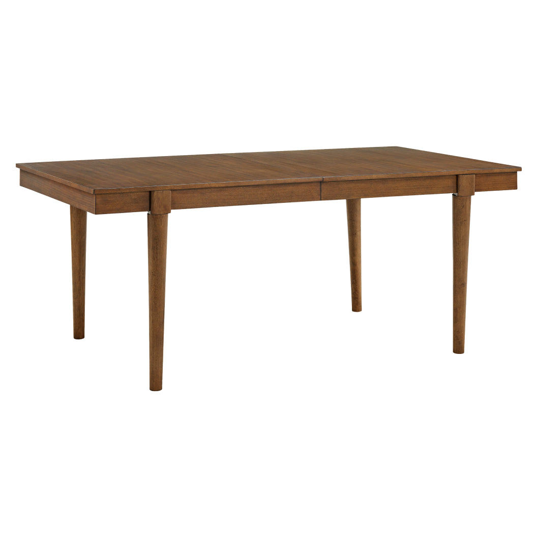 Table de salle à manger extensible en bois/placage de manguier brun - Lyncott