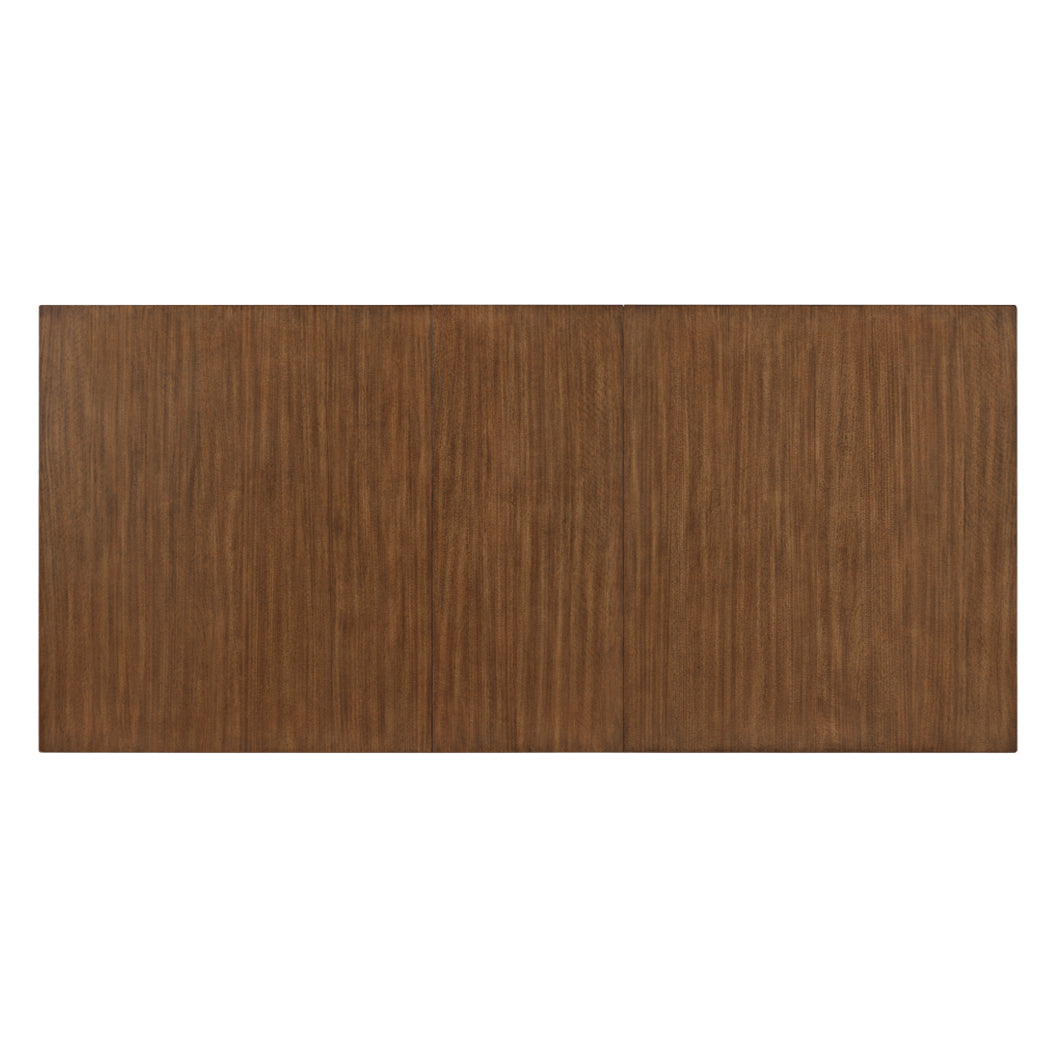 Table de salle à manger extensible en bois/placage de manguier brun - Lyncott