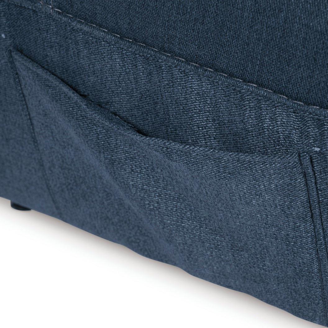 Fauteuil motorisé en tissu avec support flexible pour téléphone et chargeur sans fil - Burlyton