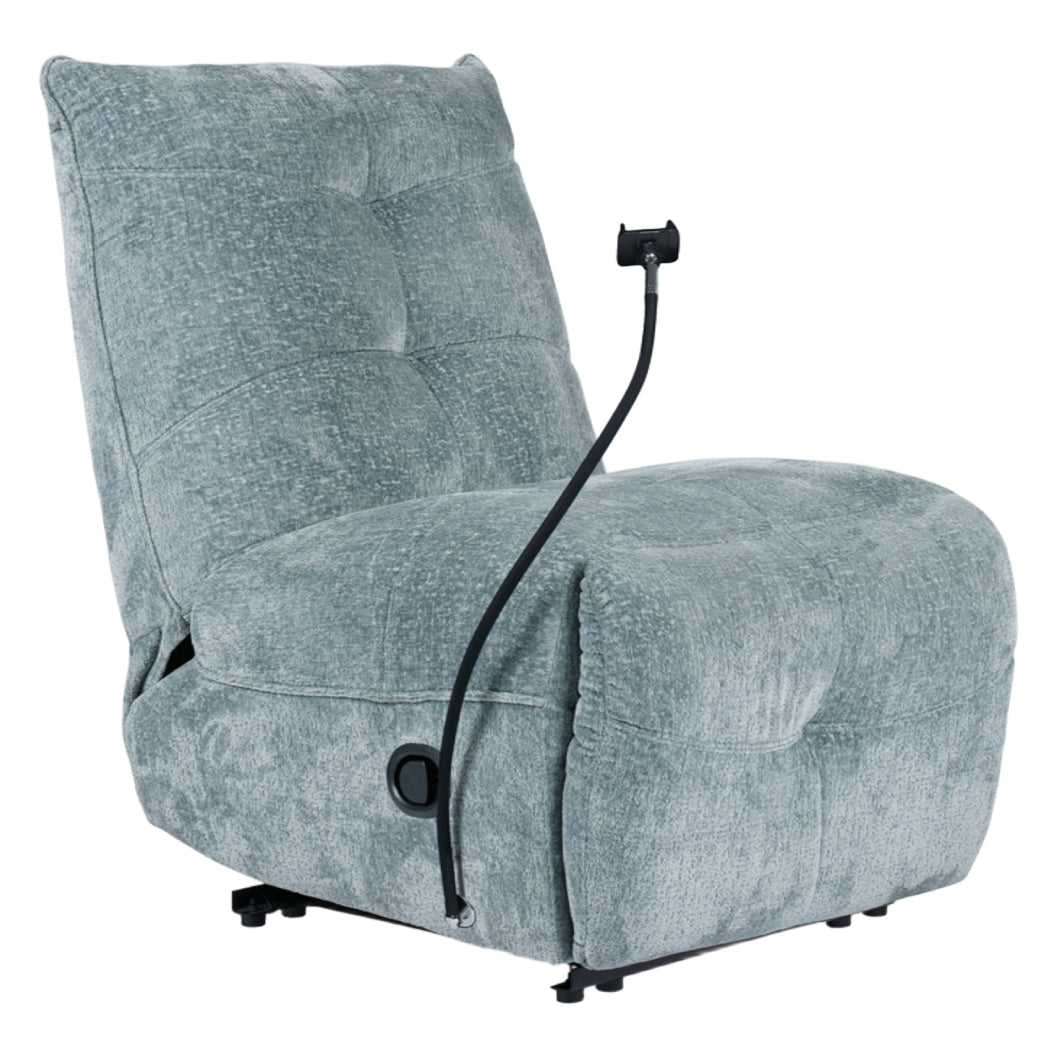 Fauteuil inclinable en tissu avec support flexible pour téléphone - Burlyton