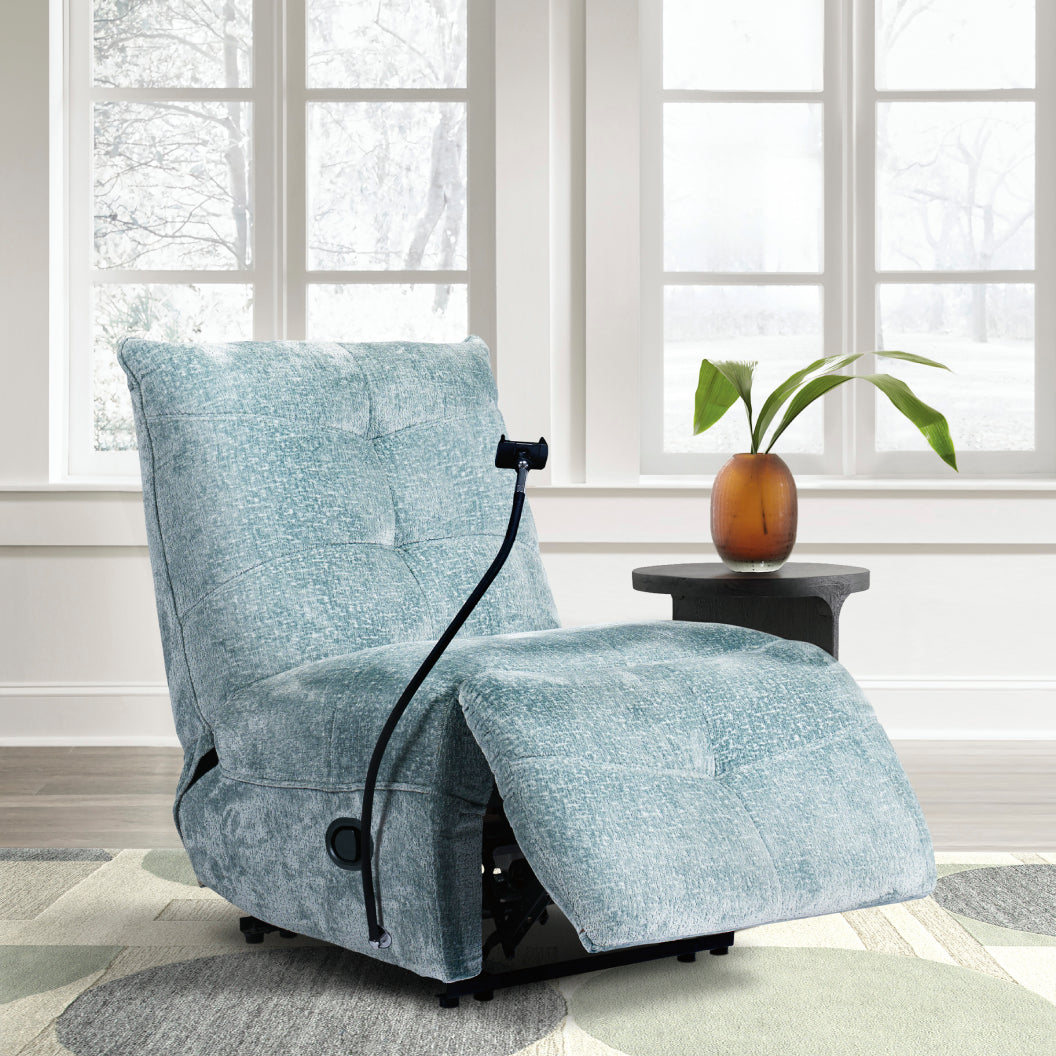 Fauteuil inclinable en tissu avec support flexible pour téléphone - Burlyton