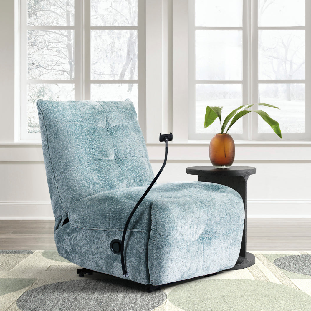 Fauteuil inclinable en tissu avec support flexible pour téléphone - Burlyton