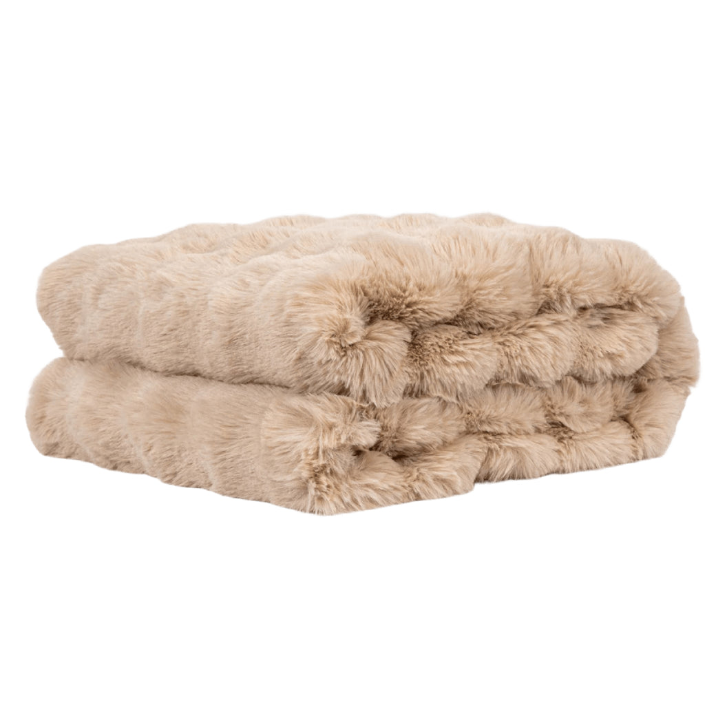 Jeté en fausse fourrure en 2 grandeurs - Nuage