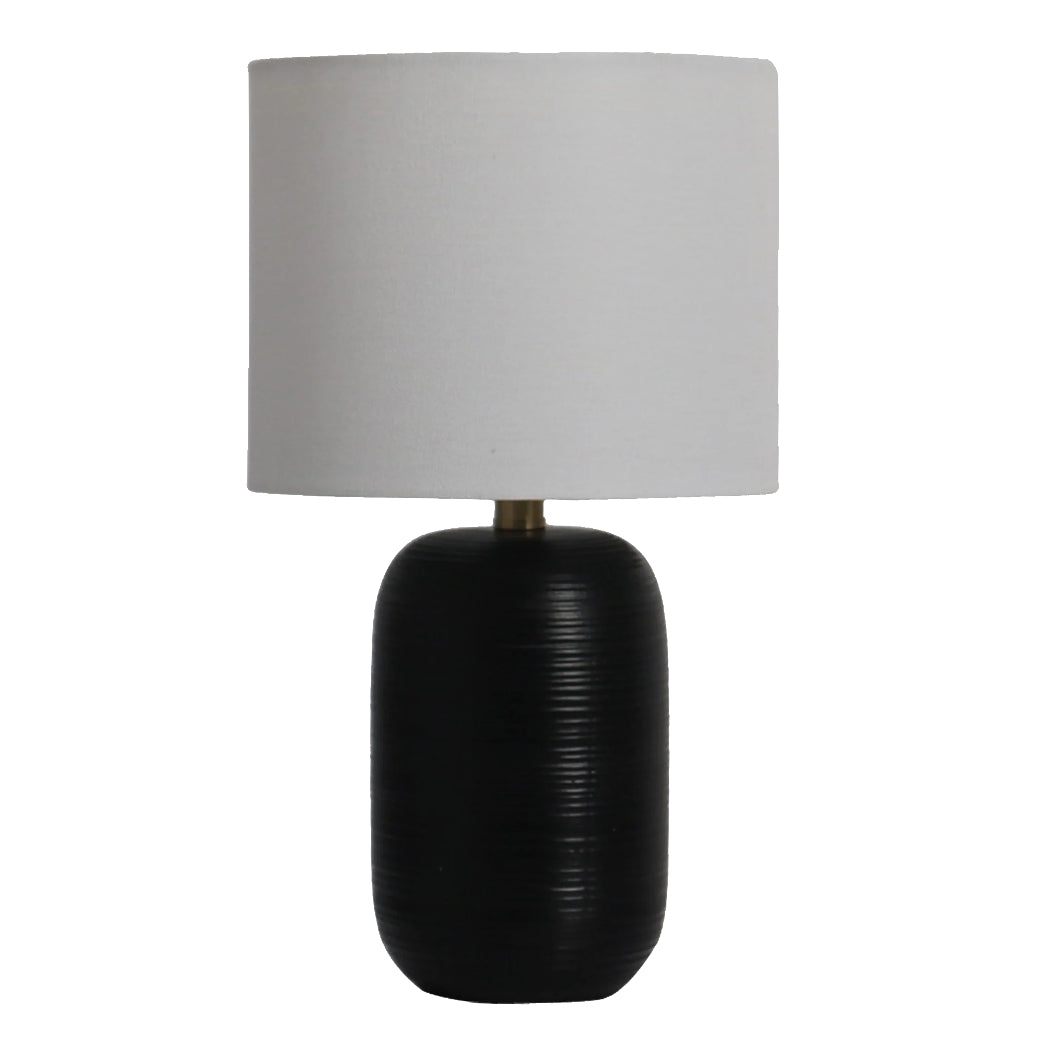 Lampe de table en céramique noire 13 po - LL2465