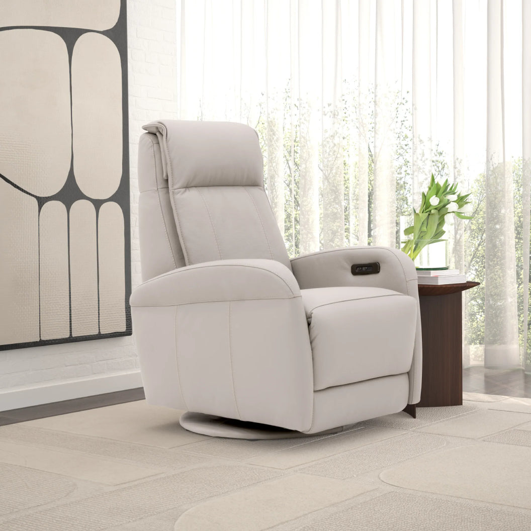 Fauteuil berçant, pivotant et motorisé en cuir - Florence F-17