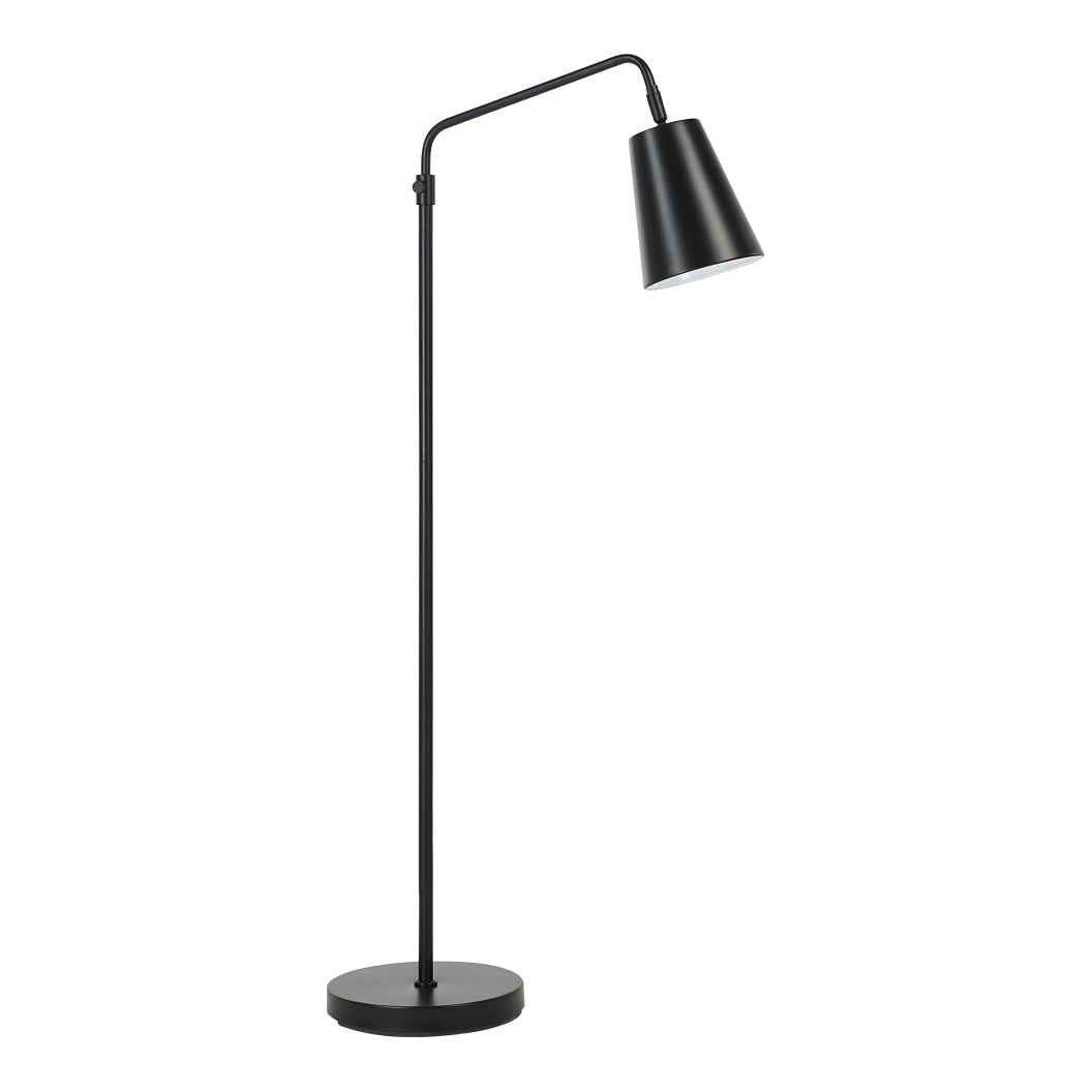 Lampe sur pied en fer noir mat 56,75 po - Notingham