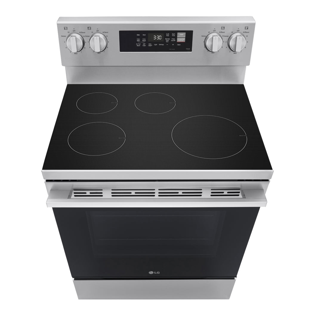 Cuisinière à induction 30 po, 6,3 pi³ Inox avec convection Probake, Air Fry et Wi-Fi