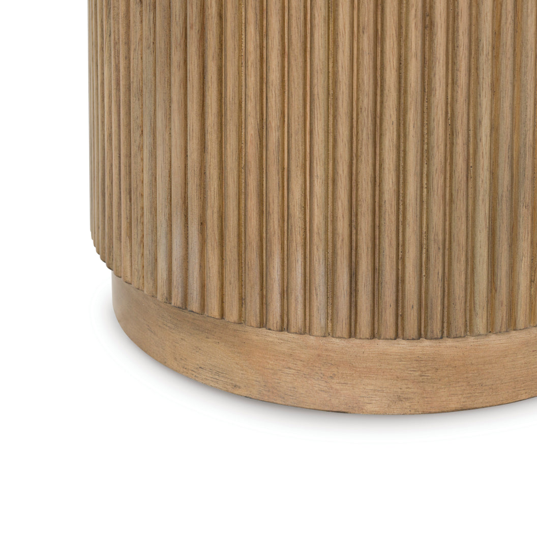 Table basse en mélamine/bois brun clair - Camdill