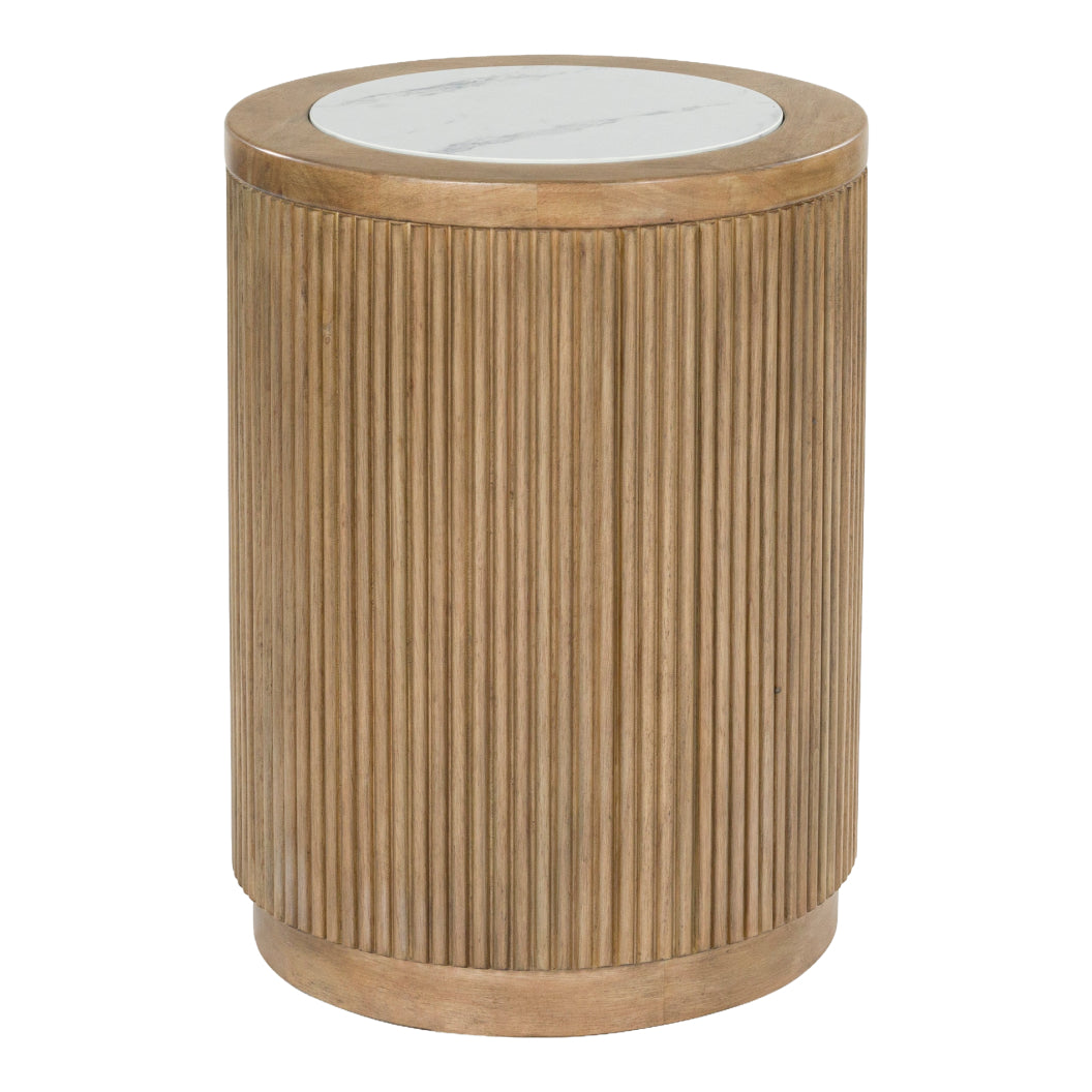 Table de bout en mélamine/bois brun clair - Camdill