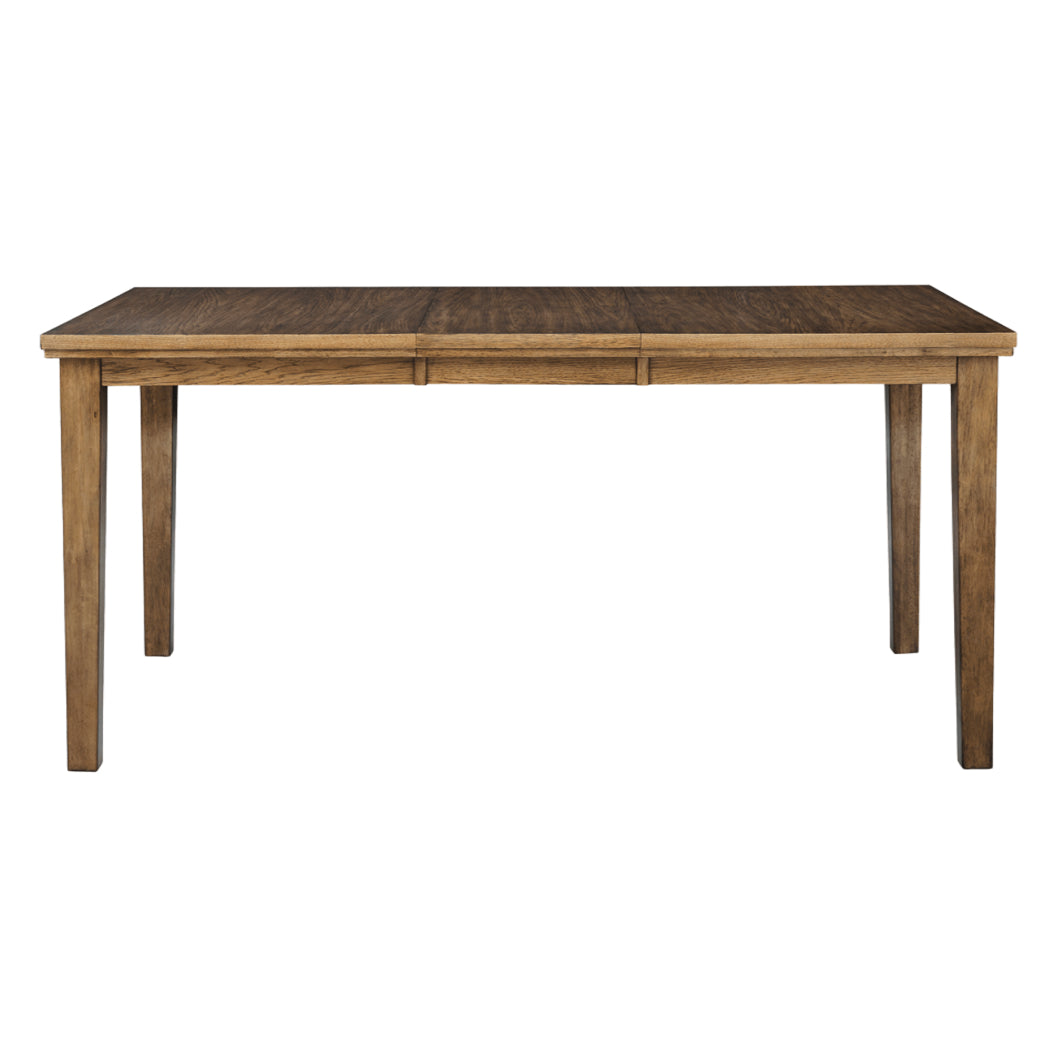 Table de salle à manger extensible en bois/placage de caryer brun clair - Urbinforte
