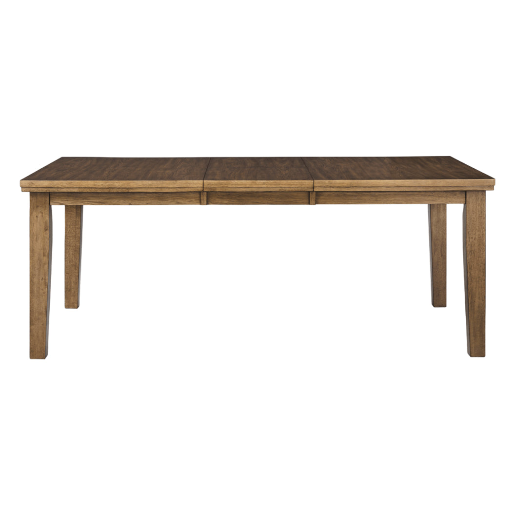 Table de salle à manger extensible en bois/placage de caryer brun clair - Urbinforte