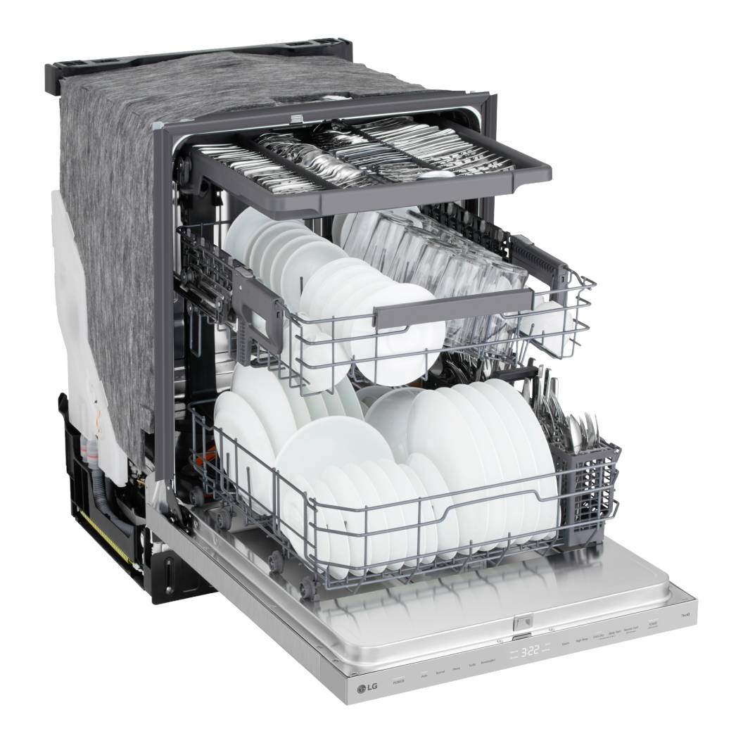 Lave-vaisselle encastrable 24 po, 46 dBA Inox 3 paniers avec QuadWash™ Pro et AutoVentDry™