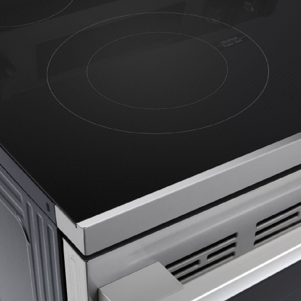 Cuisinière électrique 30 po, 6,3 pi³ Inox avec convection Probake, Air Fry et EasyClean