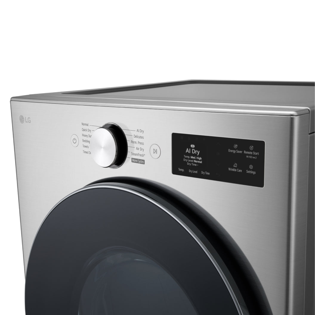 Sécheuse électrique 27 po, 7,4 pi³ Acier graphite avec TurboSteam et détecteur IA