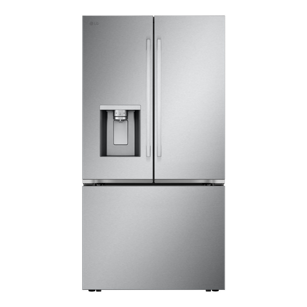 Réfrigérateur porte française à profondeur de comptoir 36 po, 31 pi³ 3 portes Inox avec Wi-Fi et distributeur d'eau/glaçons