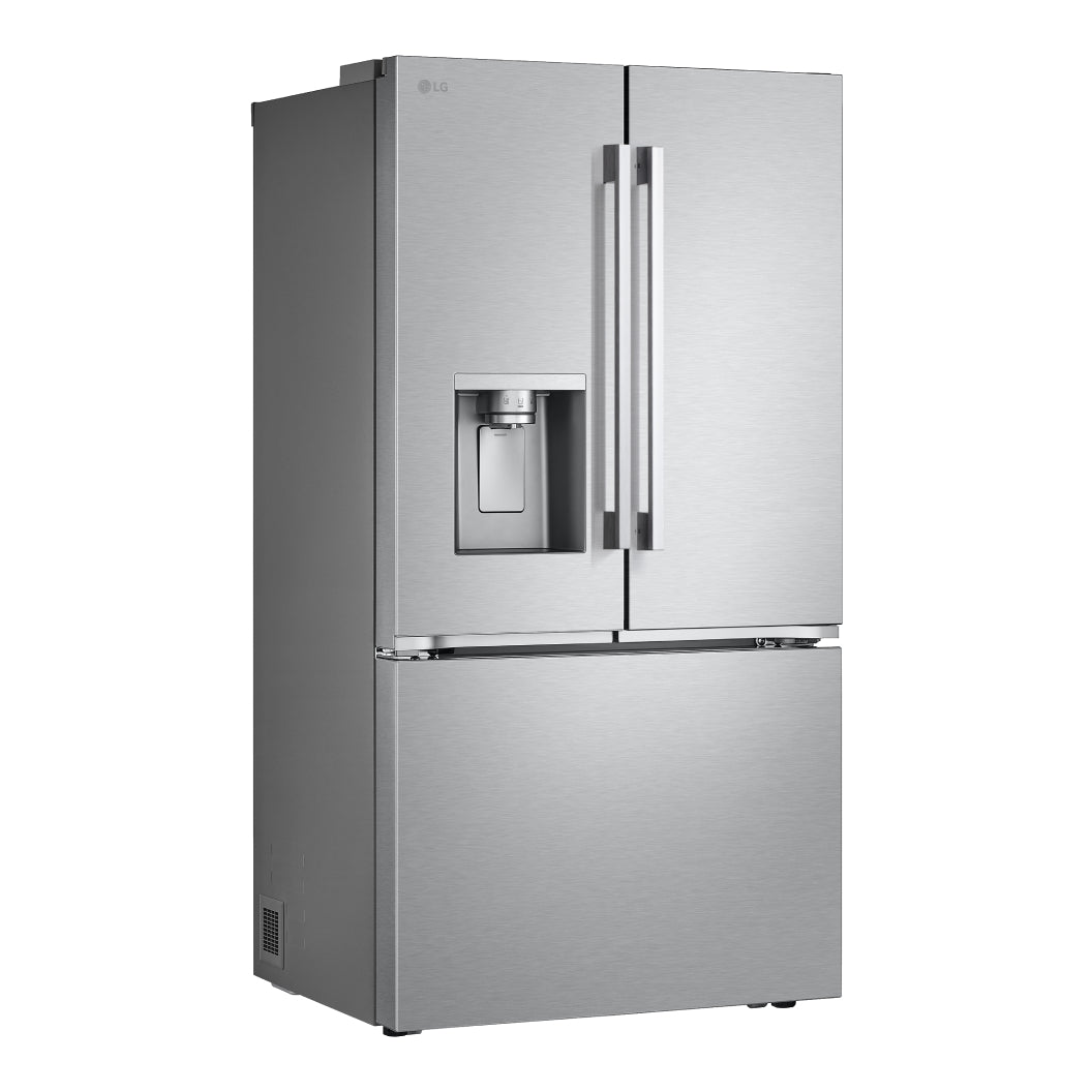 Réfrigérateur porte française à profondeur de comptoir 36 po, 31 pi³ 3 portes Inox avec Wi-Fi et distributeur d'eau/glaçons