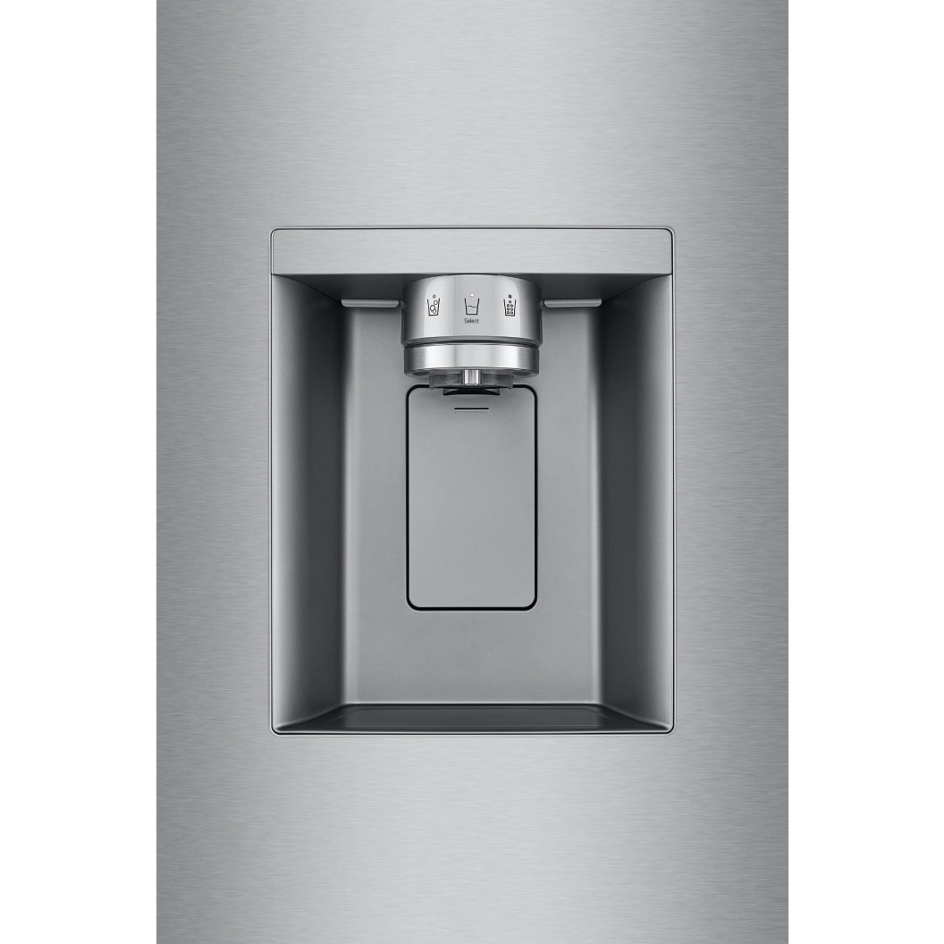 Réfrigérateur porte française à profondeur de comptoir 36 po, 31 pi³ 3 portes Inox avec Wi-Fi et distributeur d'eau/glaçons