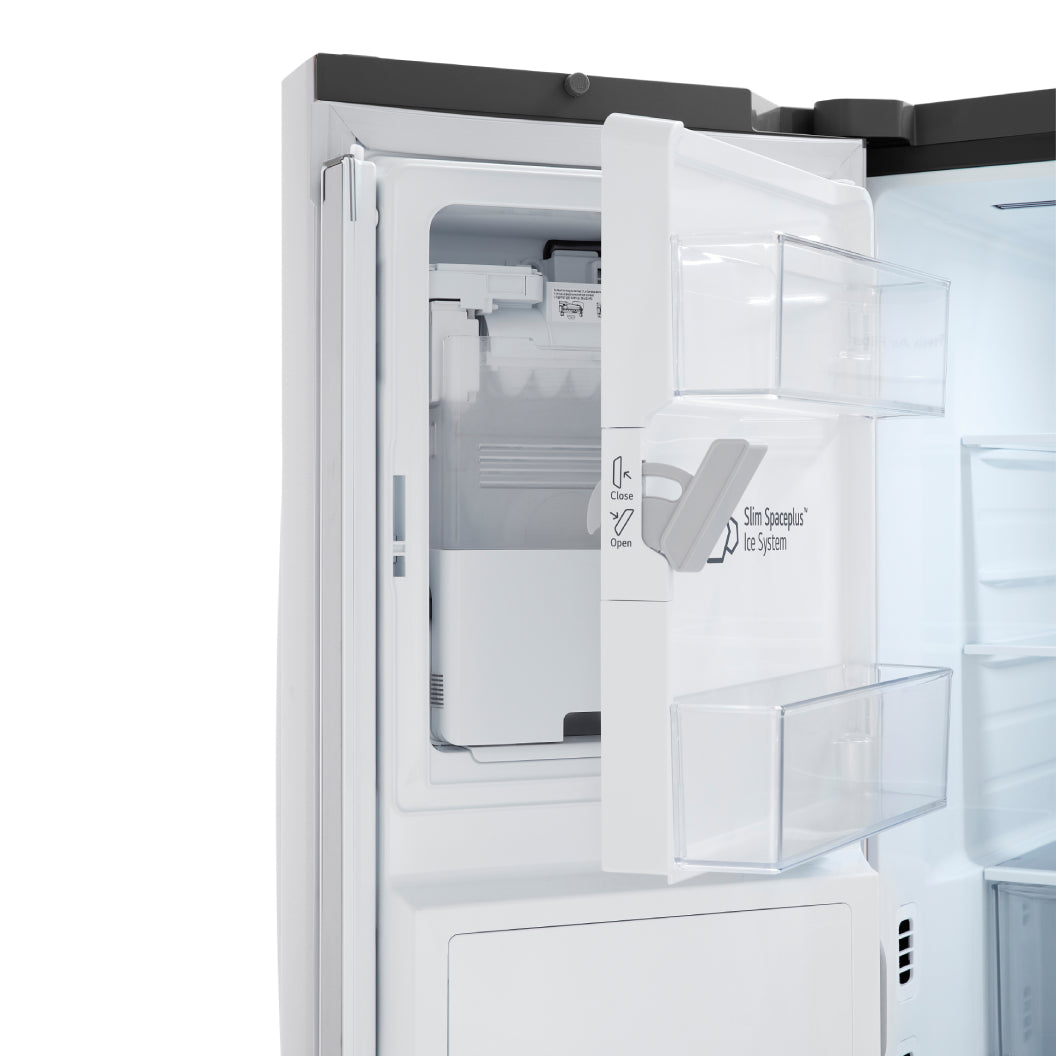Réfrigérateur porte française à profondeur de comptoir 36 po, 31 pi³ 3 portes Inox avec Wi-Fi et distributeur d'eau/glaçons